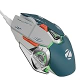 Zebronics Transformer M Plus Wired Gaming Mouse Up to 12800 DPI 6 Buttons with a 6Level DPI Switch 8 RGB Modes 1000Hz Polling Rate 15m Detachable Cable Gaming Grade Sensor Grey Blue