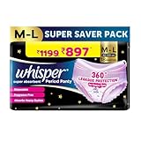 Whisper Super Absorbent Period Panty 18 ML Pants 360 Degree Leakage Protection