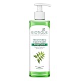 Biotique Neem Pimple Control Face Wash Ayurvedic and Organically Pure Prevents Pimples 100 Botanical Extracts Suitable for All Skin Types 250ml