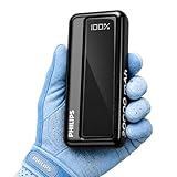 Philips 20000mAh 225W Fast Charging Power Bank Slate Black with Digital LED Display TypeC USBA InputOutput 3 Output Ports Lithium Polymer Portable for Mobile Tablet Earbuds
