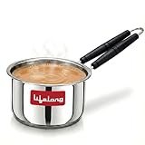 Lifelong Stainless Steel Heavy Bottom Saucepan 15L 17cm Saucepan with Handle Milk Tea Boiling Pot for Kitchen Induction Gas Stove Compatible Durable and Easy to Clean LLSSP17
