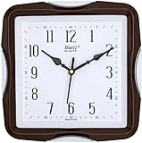 Matiz Analog 30 cm X 30 cm Wall Clock Brown with Glass Standard 117 Brown White