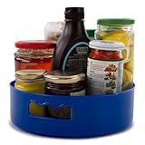 HomeWiz MultiPurpose 360 Rotating Organizer Tray Kitchen Accessories Items Kitchen Organizer Rack Kitchen Tools Easy Access Turntable for Spices Storage More Light Blue