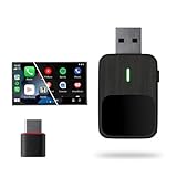 Lifelong 2in1 Wireless CarPlay Android Auto Adapter Dual Phone Connection Plug Play USB TypeA to C iOS Android Compatibility Support OEM Controls Stick Cast Bluetooth WiFiLLECA25