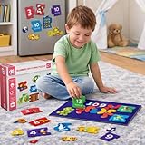 Storio Magnetic Numbers Matching Puzzle Toy Educational Montessori Math Learning Toy for Kids Number Recognition Counting Matching Puzzle Game for Boys Girls Fun Preschool Activity Toy
