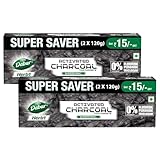 DABUR HerbL Activated Charcoal Toothpaste 480G 120G x4 Pack of 4 Whitening Black Gel Toothpaste Fluoride Free Fights Plaque Extrinsic Stains With Power of Mint Cool Refreshing Mouth Experience