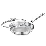 Prestige TRIPLY Designer Fry Pan 24cm17L with Glass Lid Durable Honeycomb Structure Low Oil Consumption Metal Spoon Friendly Gas Induction Compatible Dishwasher Safe 15Y Warranty ISI
