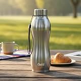 Clazkit Platina Pro Classic Stainless Steel Water Bottle 1000ml ISI CertifiedLeakproof RustFree BPAFree Durable for College Fridge Sports Gym Yoga Office Easy to Clean Reusable