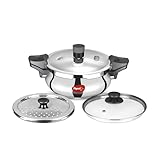 Pigeon All in One Super Cooker Stainless Steel 3 L Induction Bottom Pressure Cooker