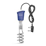 Cellecor CIR15WP Immersion Water Heater Rod 1500W Heating Power NickelCoated Heating Element ShockProof Plastic Body Waterproof Design Electric Immersion Heater with 2 Years Warranty