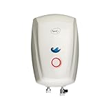 Pigeon 3L Instant Water HeaterGeyser Temperature Sensing LED Indicator Rust Shock Proof Body ISI Certified 2 Year Warranty High Rise Compatible White