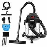 INALSA CleanMaster 12 Wet Dry Vacuum Cleaner 1200W High Power 17 kPa Powerful Suction 12L Stainless Steel Tank Blower Function
