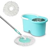 New Launch BonKaso Plastic Spin Mop Bucket With Steel Wringer 798