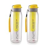 CELLO Infuse Water Bottle Set of 2 800ml Yellow