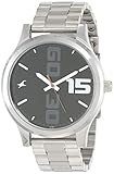Fastrack Bold Quartz Analog Black Dial Silver Stainless Steel Strap Watch for Guys