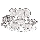 Neelam Stainless Steel Dinner Set Set of 36 Pcs Diamond