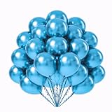 Wanna Party Blue HD Chrome Balloons Pack Theme Kids Birthday DecorationAnniversary Balloon for Parties Made in India 9 inch Blue Pack of 50