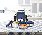 MILTON Tasty 3 Lunch Box with Insulated Fabric Jacket 3 Stainless Steel Containers