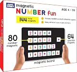 Jam Honey Magnetic Math Game with 80 Magnets 64 Operator Magnets Magnetic Board and Equation Book Learn Numbers for Counting and Simple Math for Kids 4 Years Multicolor