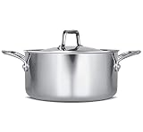 MILTON Pro cook Triply StainlessSteel Casserole HandiStock PotBiryani Pot with Lid 20 cm 3 Litre CookNServe Bowl Gas and Induction Friendly 3 Years Warranty