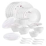 Cello Opalware Dazzle Series Lush Fiesta 35 Piece Dinner Set Serving for 6