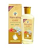 Navratna Gold Ayurvedic Cool Oil Goodness of Almonds NonSticky and Fresh Lily Fragrance 500ml