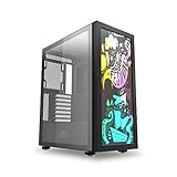 Ant Esports Graffiti Mid Tower Computer CaseGaming Cabinet 2360