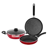 Prestige NonStick 3 Pc Cookware Set with Glass Lid at Rs1368