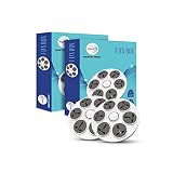 Wipro North West UFO 61 Flex Box with 6 Universal Socket Single Switch 2 meter long Extension Cord Ultra smooth Rotation Round Powerstrip for Home Office Pack of 2 Grey White