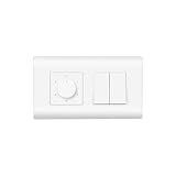 Wipro Northwest Nowa Switch Combo of 4M Plate 1M 6A Switch x2 5 Step Fan Regulator White Kit 9