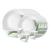 Amazon Larah by Borosil Opalware Dinner Set Of 19 1022