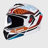 STUDDS Trooper DV D1 ISI and DOT Certified Matt Finish Flipup Full Face Helmet at 1560