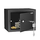 Lifelong 86L Home Safe Locker with Key Security Box for Home Office Strong Metal Safe 5 mm Thick Door Personal Locker for Cash Jewellry Documents LLHSM01 Black