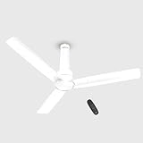Havells 1200mm Elio BLDC Ceiling Fan Remote Controlled High Air Delivery Fan 5 Star Rated Upto 60 Energy Saving 21 Year Warranty Pack of 1 Elegant White