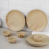 The Earth Store Ivory Italian Ceramic Dinner Set 8 Pieces Serving for 4 Microwave Dishwasher Safe Plates Bowls BoneAsh Free Crockery Set for Dining and Gifting