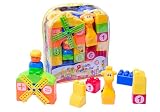 Negi Educational Toys 40 Pcs Set for Kids Building Block for Moter Skill Mental Exercise Observed Coordination Communication Skills for Age 3 Year and Up BIS Approved