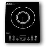 Philips HD499500 2100W Induction Cooktop With Soft Touch Panel 11 Preset Menus 240 Volts 3Yrs Warranty On Coil black and blue