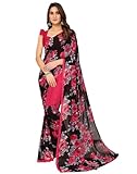 Amazon Georgette Saree with Unstitched Blouse Material 289