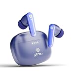 pTron Basspods Tour TWS Earbuds with 3D AudioScape 45Hrs Playtime TruTalk AIENC Calls 50ms Low Latency Sync BT v53 TypeC Fast Charging Voice Asst IPX5 Water Resistant Blue