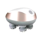 Pigeon Scalp Massager Rechargeable Electric Head Massager for Body Pain Relief Stress Relief Hair Growth Deep Clean Relaxation Silicon Kneading Points with Detachable Head