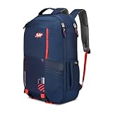 Skybags Porto Weekender 40L Backpack 2 Compartments Durable Fabric Padded Laptop Protection Bag Upto 17Inch Shoe Pocket Multiple Spacious Pockets Office Casual Outdoor Unisex Navy