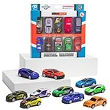 Storio Mini Racing Metal Cars Set for Kids Pack of 10 Pull Back Vehicles