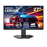 Lenovo Legion 2710 27 6858cm FHD IPS 240Hz Gaming Monitor 05ms AMD FreeSync NVIDIA GSync 99 sRGB 2xHDMI 21 TMDS 1P 14 Tilt Swivel Pivot Height Adjust Black 68C5GAC4IN