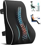 Memory Foam Car Seat Back Support Orthopedic Lumbar Back Rest for Back Pain Relief Back Support Pillow for Office ChairCarBack Support PillowSeat Cushion