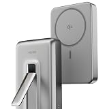 Noise Qi2 Certified MagSafe Wireless 10000mAh Power Bank with Builtin Stand 15W Wireless 225W Wired Output Battery Health Protection Strong Magnetic Strength for Android iPhones Silver