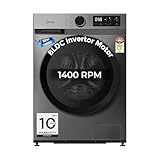 Midea 7 Kg 5 Star Fully Automatic Front Load Washing Machine with Inverter Motor Self Clean Drum Technology 15 Wash Programs MFG17W70BTIND Titanium Grey