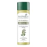 Biotique Bio Bhringraj Therapeutic Hair Oil for Falling Hair Intensive Hair Regrowth Treatment Nourishing Hair Follicles Strong and Shiny Hair For All Skin Types 120m
