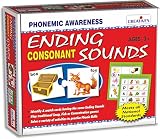 Creatives Ending Sounds Phonemic Awareness Educational Puzzles Phonics Learning Game Early Reading Vocabulary Development Activity Kit for Kids Age 3