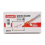 Luxor Whiteboard XP 1223 Bold Point Tip Marker Pen Black Pack of 10