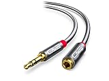 C E CNE14565 15ft04M 35mm Aux Male to Female Extension Stereo Audio Cable Grey 15 Feet04 Meters Compatible for iPhone iPad or Smartphones Tablets Media Players 3 Pack